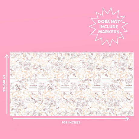 Give Thanks Paper Tablecloth - Coloring Tablecloth