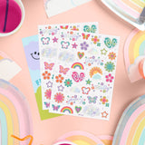 Groovy Rainbow Tats - 68 Temporary Tattoos