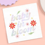 Baby in Bloom Napkins - 50 White Napkins