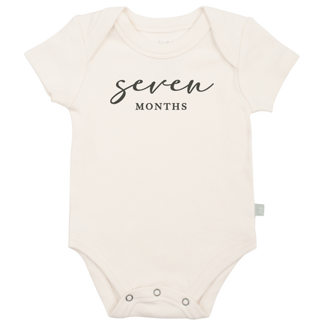 graphic bodysuit | seven months milestone charcoal - HoneyBug 