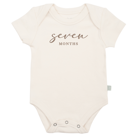 graphic bodysuit | seven months milestone taupe - HoneyBug 