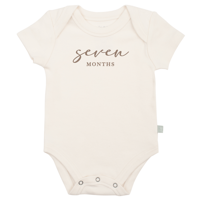 graphic bodysuit | seven months milestone taupe - HoneyBug 