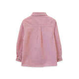 Boys Collar Shirt - Red Stripe - HoneyBug 