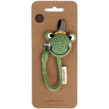 Frog Pacifier Clip - HoneyBug 