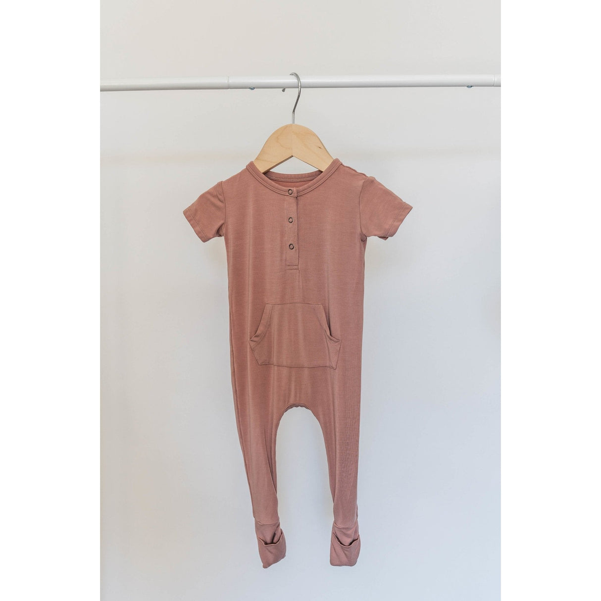 Short Sleeve Romper - Canyon Clay - HoneyBug 