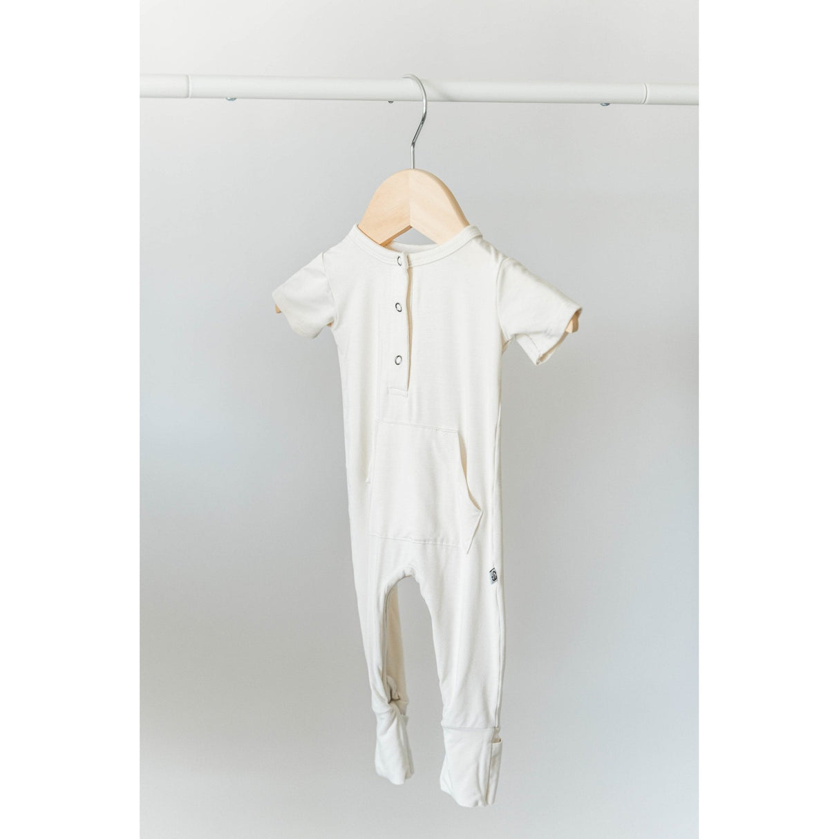 Short Sleeve Romper - Cream - HoneyBug 