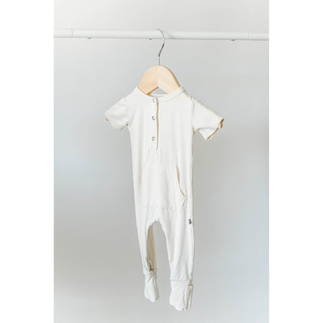 Short Sleeve Romper - Cream - HoneyBug 