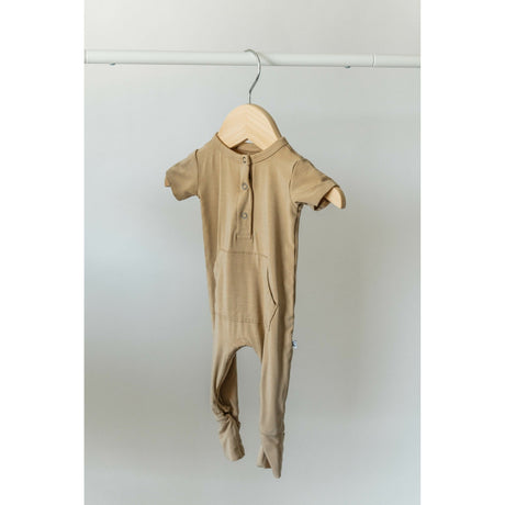 Short Sleeve Romper - Desert Tan - HoneyBug 