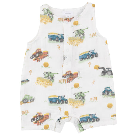 Shortie Romper - Farm Machines - HoneyBug 