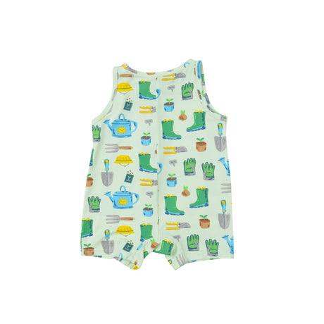 Shortie Romper - Garden Tools - HoneyBug 