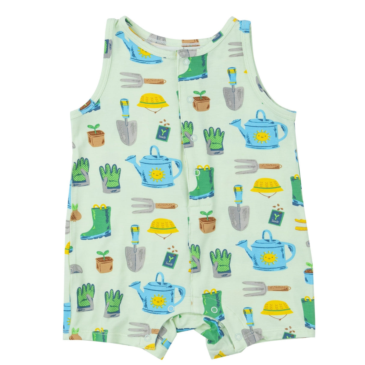 Shortie Romper - Garden Tools - HoneyBug 