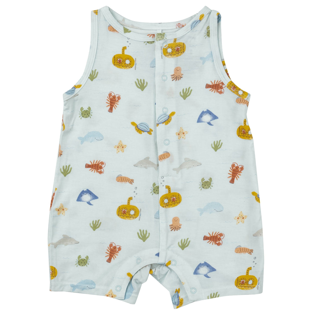 Shortie Romper - Inky Ocean - HoneyBug 