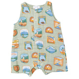 Shortie Romper - National Park Patches - HoneyBug 