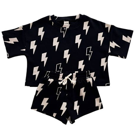 Shorts Set | Black Bolts - HoneyBug 