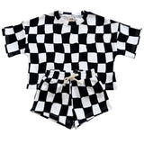 Shorts Set | Wavy Checkered - HoneyBug 