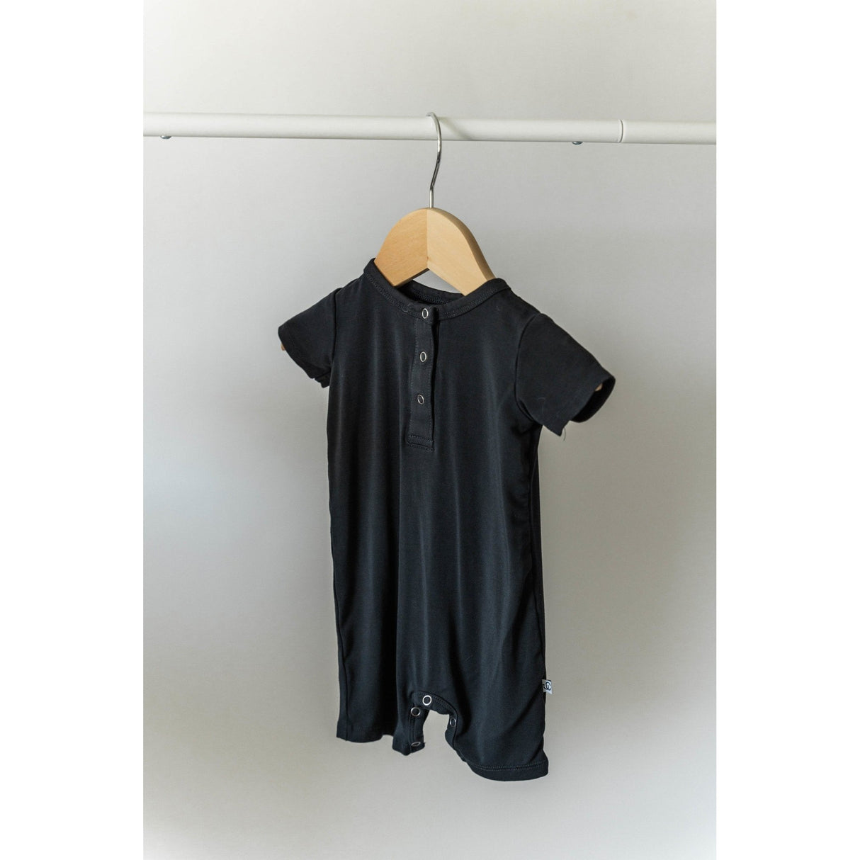 Shorty Romper- Jett Black - HoneyBug 