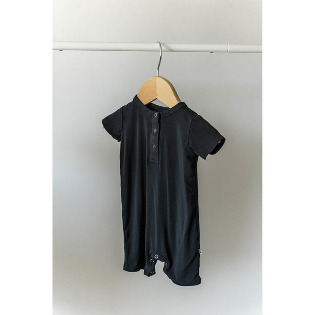 Shorty Romper- Jett Black - HoneyBug 