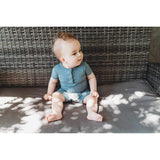 Shorty Romper- Sea Blue - HoneyBug 