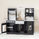 Tiny Land® Trendy Black Style Play Kitchen - HoneyBug 