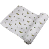 Pteranodon Cotton Muslin Swaddle - HoneyBug 