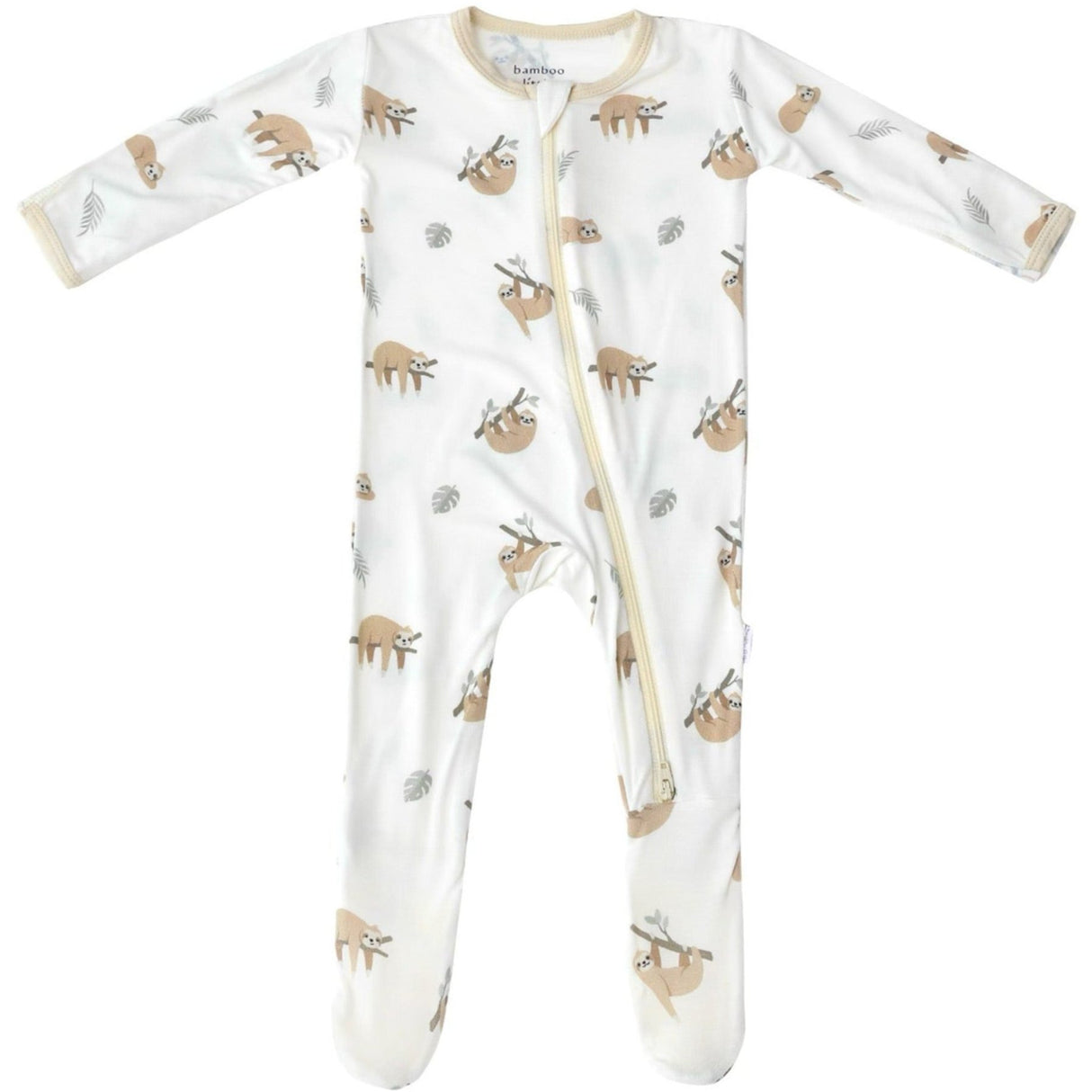 Sloth Zippered Footie - HoneyBug 