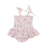 Smocked Bubble W/ Skirt - Gathering Daisies - HoneyBug 