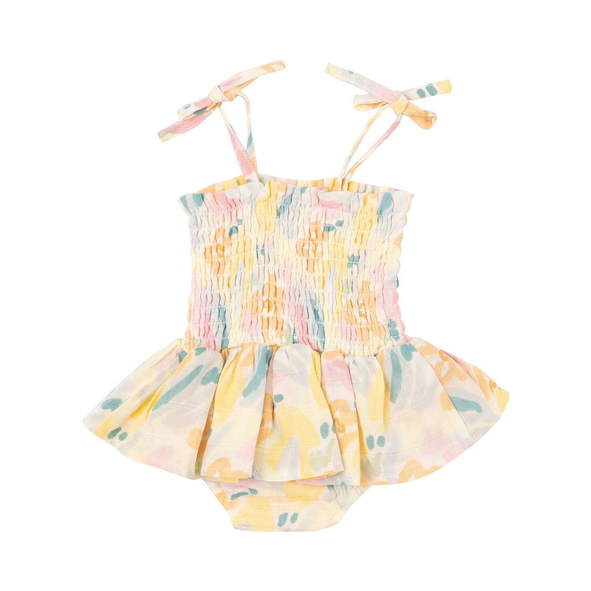 Smocked Bubble W/ Skirt - Paris Bouquet - HoneyBug 