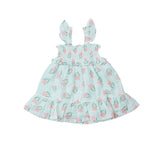 Smocked Ruffle Sundress & Diaper Cover - Tulips - HoneyBug 