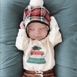 long sleeve graphic bodysuit | snow globe - HoneyBug 