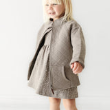 Organic Kids Merino Wool Zip Jacket - Truffle