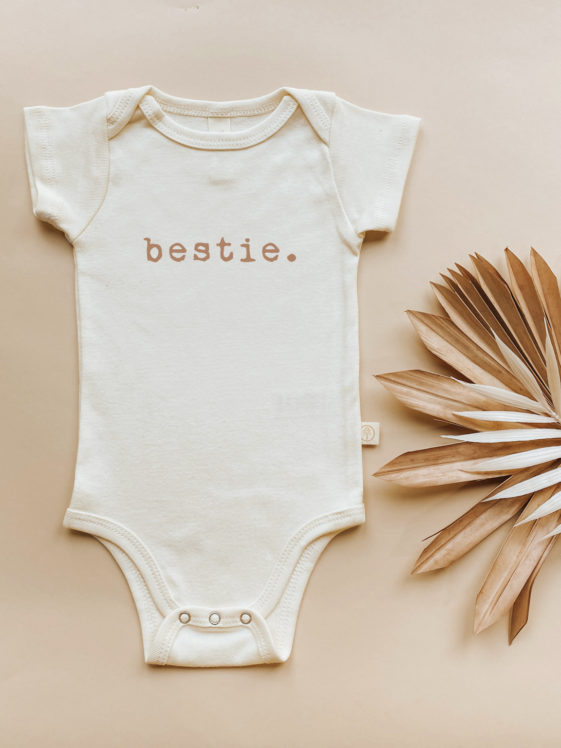 Bestie Clay Organic Cotton Baby Bodysuit Short Sleeve