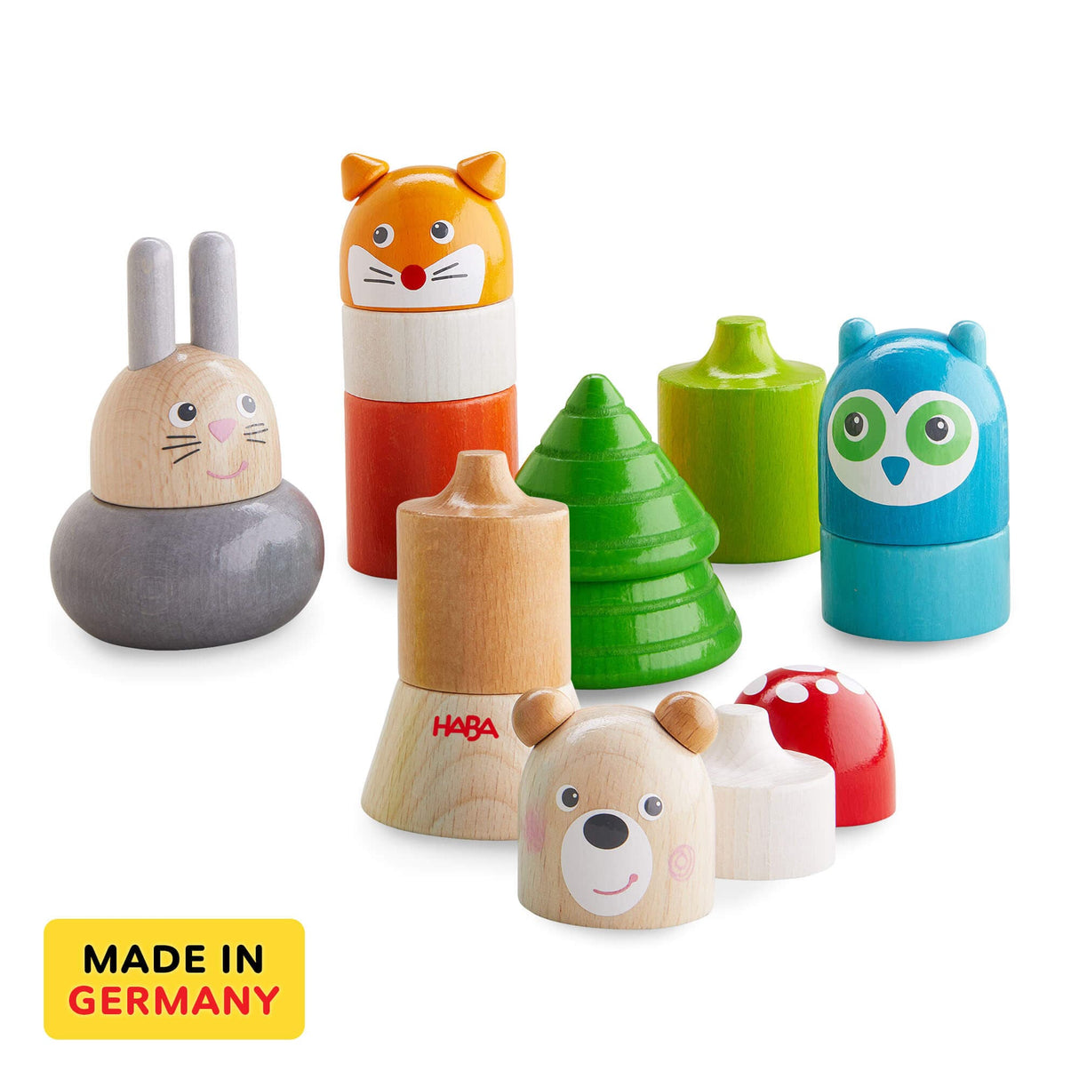 Forest Animals Wooden Stacking Toy - HoneyBug 