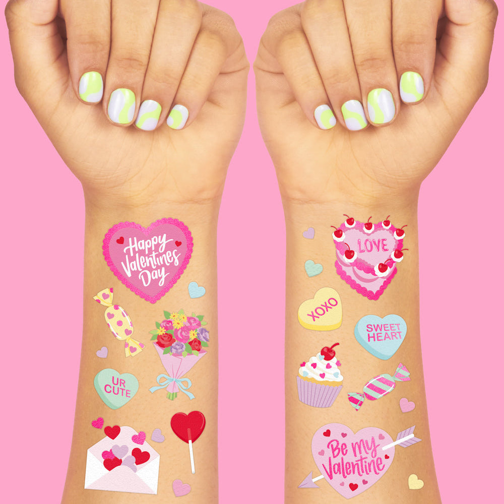 Be Mine Tats - 60 Foil Temporary Tattoos