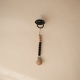 Silicone Pacifier Clip | Eva - Black - HoneyBug 