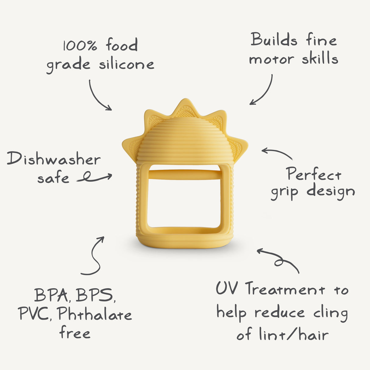No-Drop Sun Teether (Sunshine) - HoneyBug 