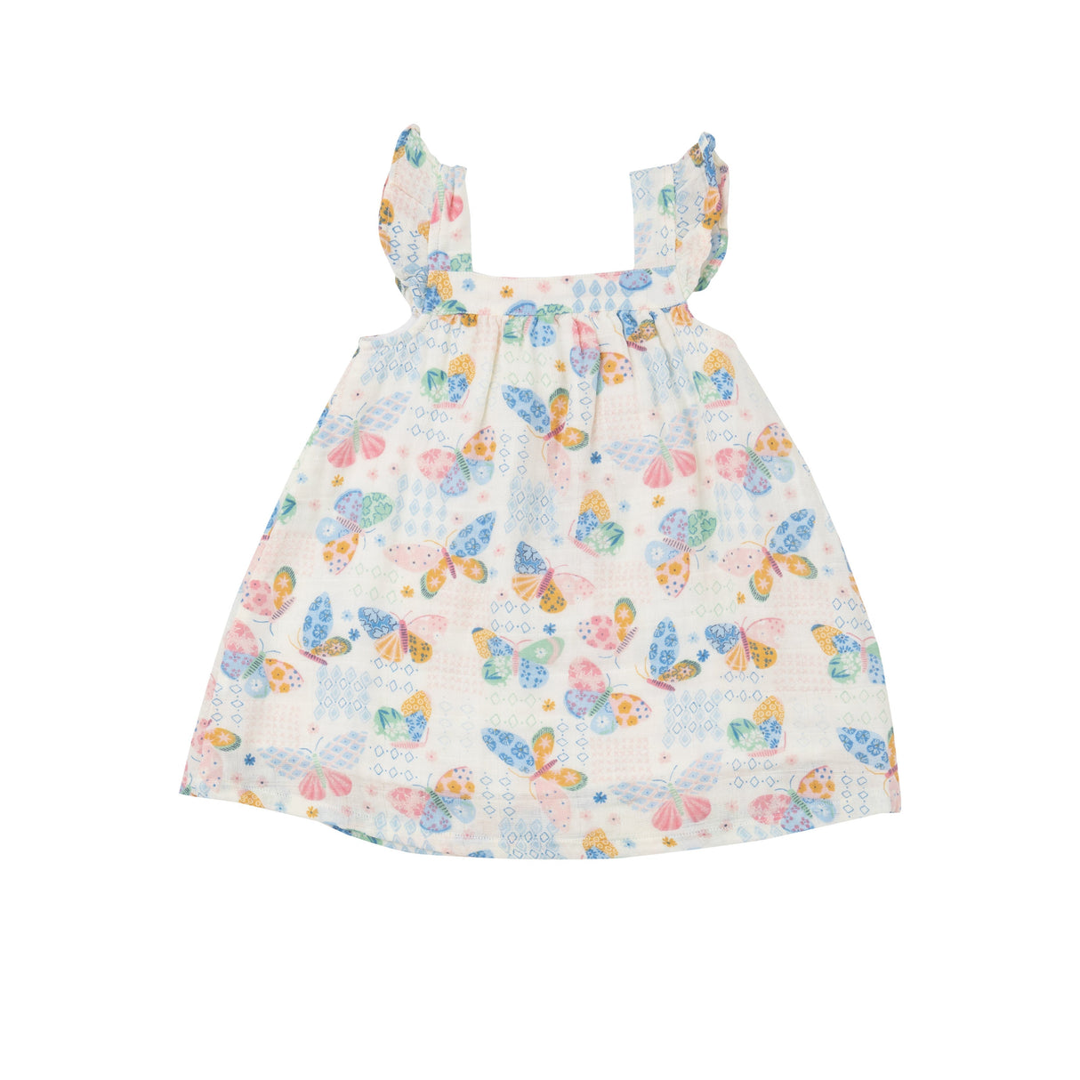 Sundress & Diaper Cover - Butterfly Patch - HoneyBug 