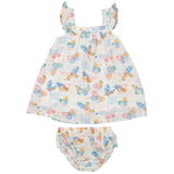 Sundress & Diaper Cover - Butterfly Patch - HoneyBug 