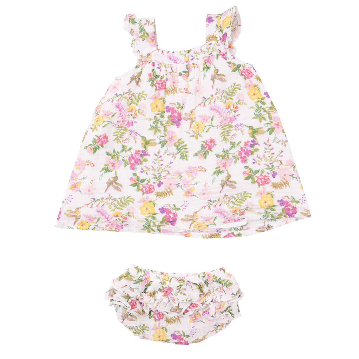 Sundress & Diaper Cover - Cute Hummingbirds - HoneyBug 