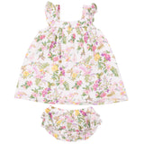 Sundress & Diaper Cover - Cute Hummingbirds - HoneyBug 