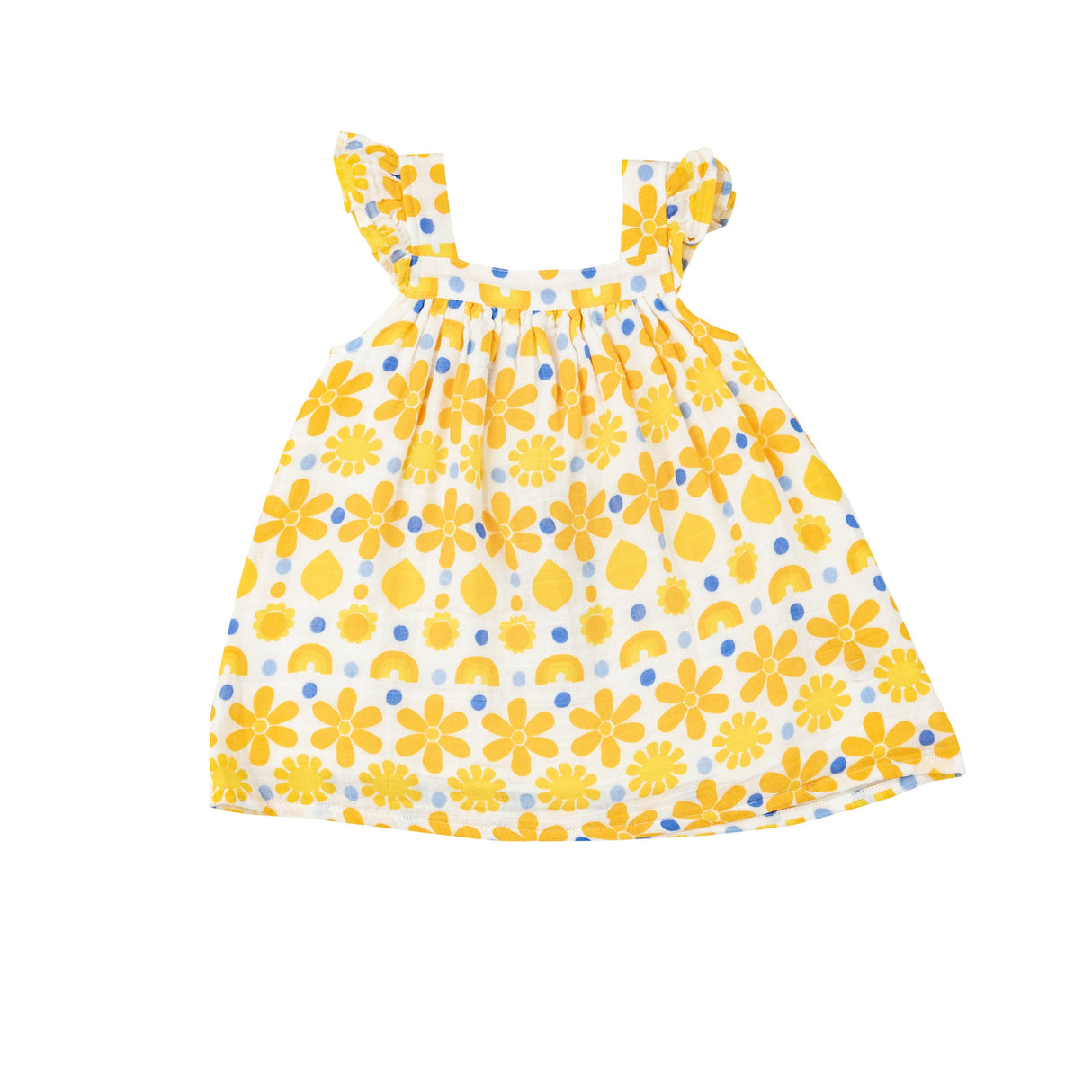 Sundress & Diaper Cover - Sunny Lemon Geo - HoneyBug 