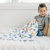 Surf + Sea Turtles Oh So Soft Snuggle Blanket - HoneyBug 