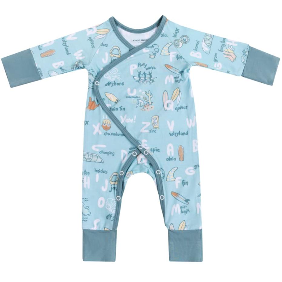 Surfing ABCs Bamboo Newborn Coverall