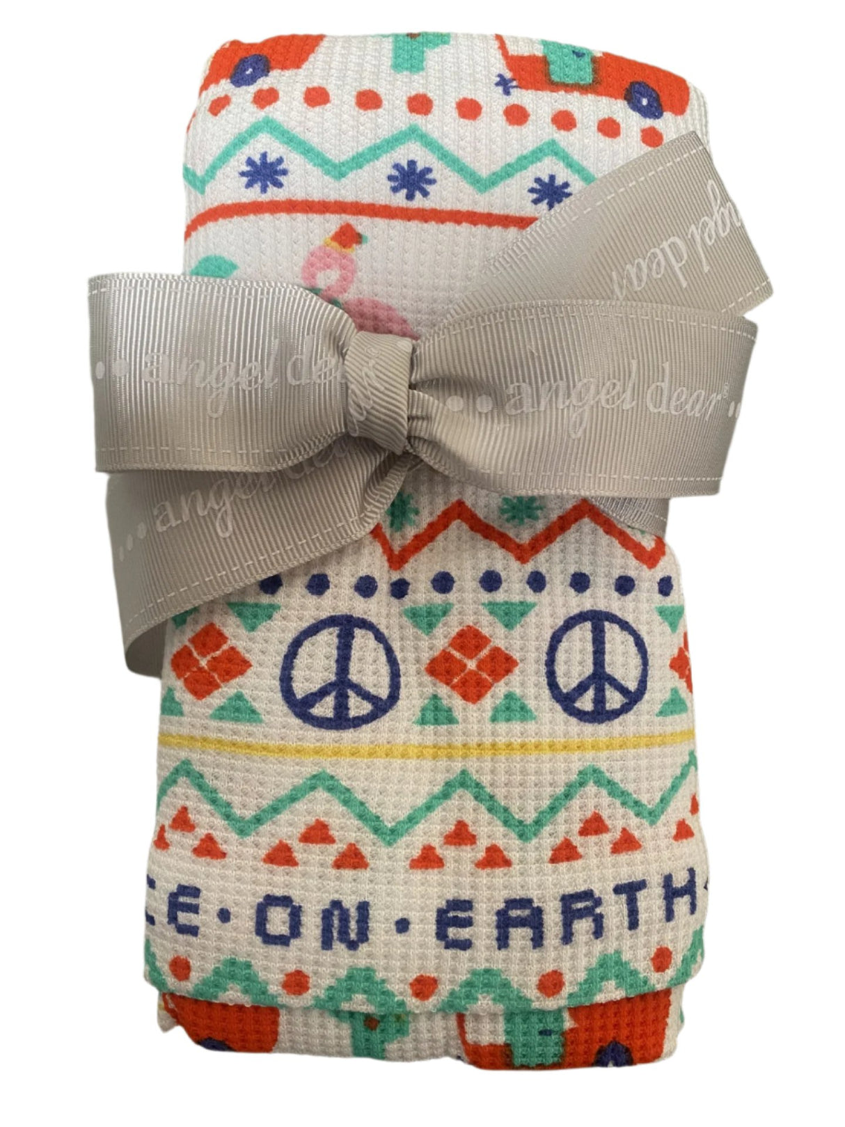 Swaddle Blanket - California Fair Isle White