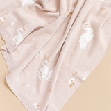 Organic Cotton Blanket Swan - HoneyBug 