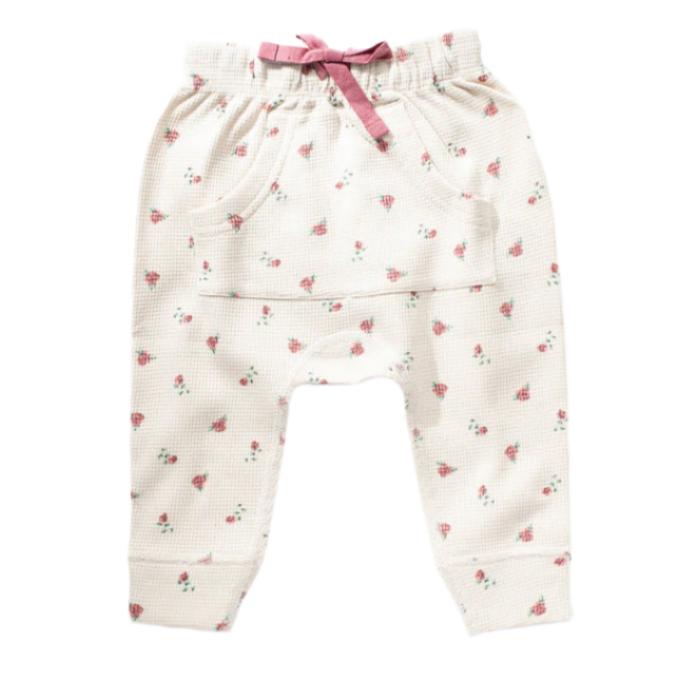 Winter Rose Waffle Pants