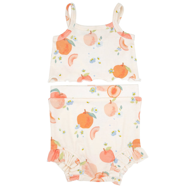 Tank Top & High Waisted Short - Spring Peaches - HoneyBug 