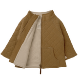 Organic Kids Merino Wool Zip Jacket - Tan