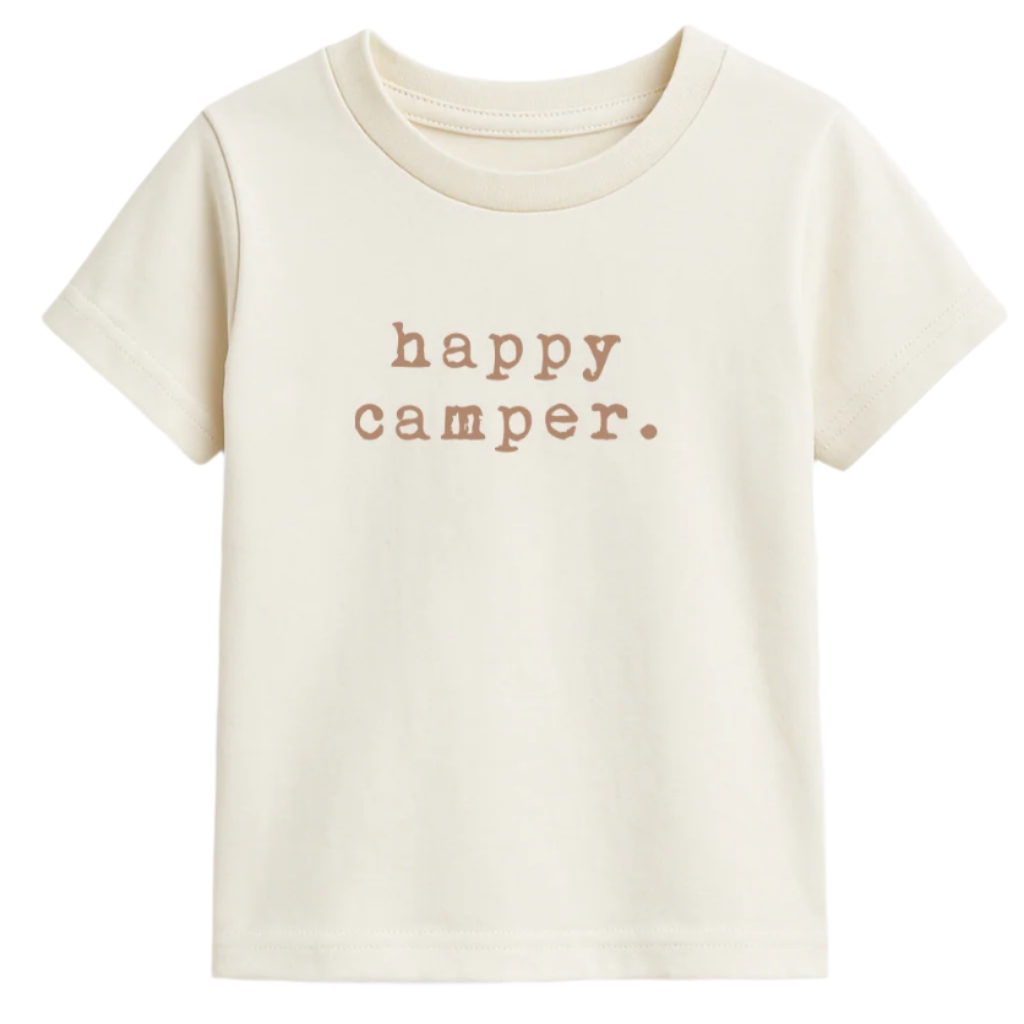 Happy Camper Clay Organic Cotton Short Sleeve Toddler T-Shirt - HoneyBug 