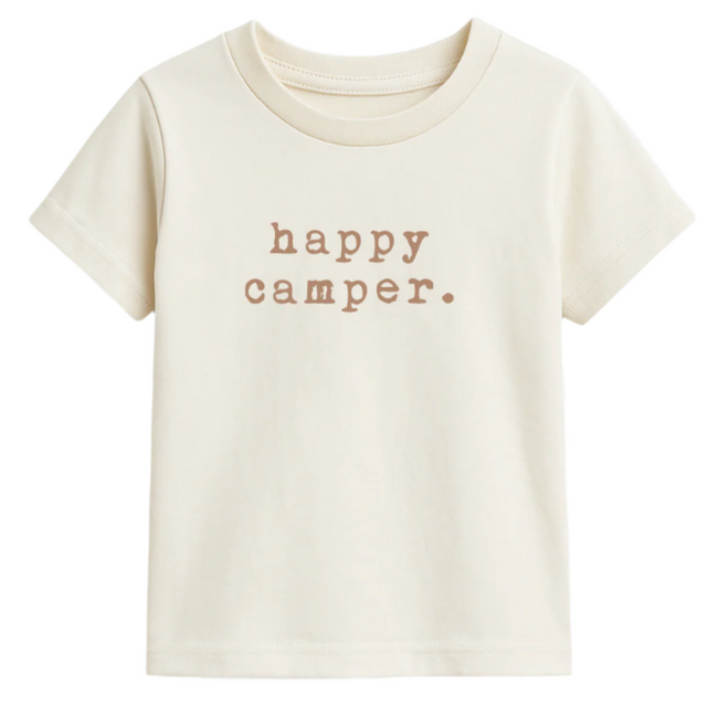 Happy Camper Clay Organic Cotton Short Sleeve Toddler T-Shirt - HoneyBug 