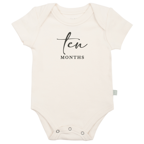graphic bodysuit | ten months milestone charcoal - HoneyBug 